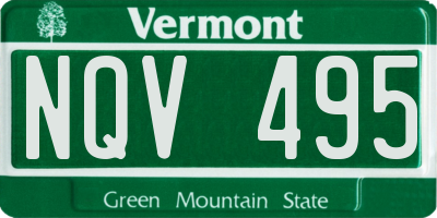 VT license plate NQV495