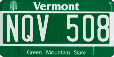 VT license plate NQV508