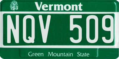 VT license plate NQV509