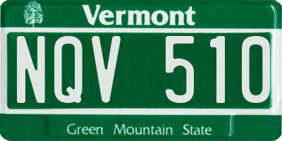 VT license plate NQV510