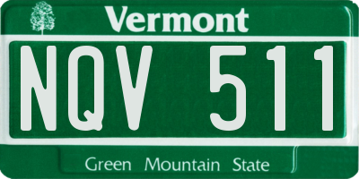 VT license plate NQV511