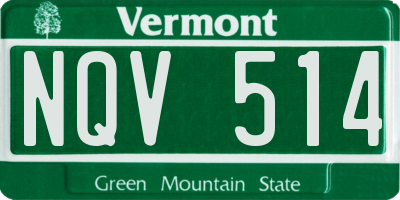 VT license plate NQV514
