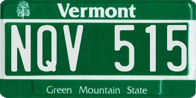 VT license plate NQV515