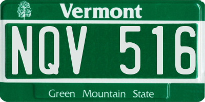 VT license plate NQV516
