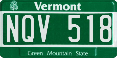VT license plate NQV518
