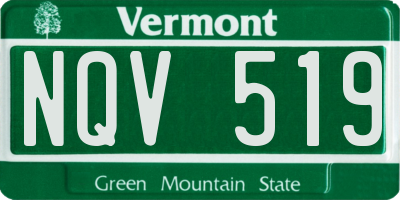 VT license plate NQV519