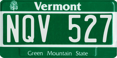 VT license plate NQV527