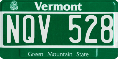 VT license plate NQV528