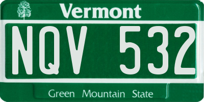 VT license plate NQV532