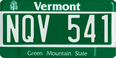 VT license plate NQV541