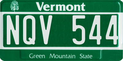 VT license plate NQV544