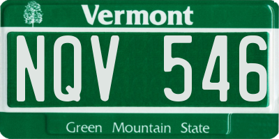 VT license plate NQV546