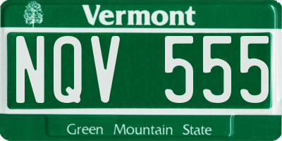 VT license plate NQV555