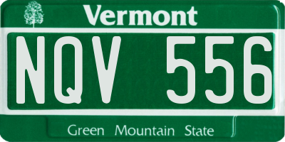 VT license plate NQV556