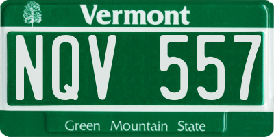 VT license plate NQV557