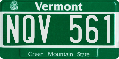 VT license plate NQV561