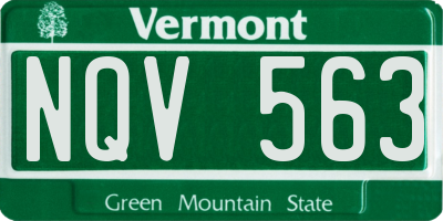 VT license plate NQV563