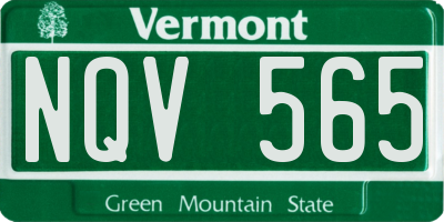 VT license plate NQV565
