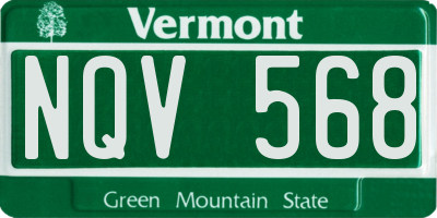 VT license plate NQV568