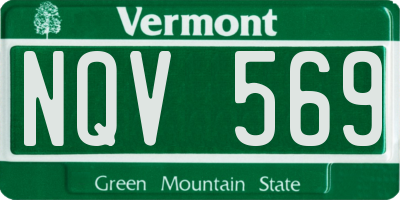 VT license plate NQV569