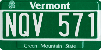 VT license plate NQV571