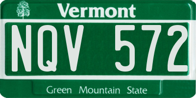 VT license plate NQV572