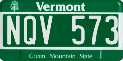 VT license plate NQV573