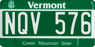 VT license plate NQV576