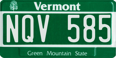 VT license plate NQV585
