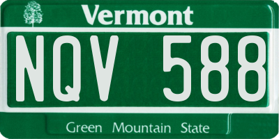 VT license plate NQV588