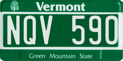 VT license plate NQV590