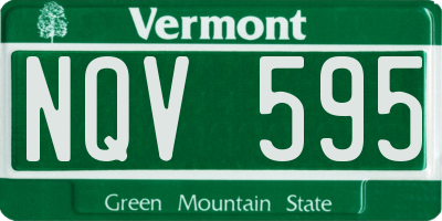 VT license plate NQV595
