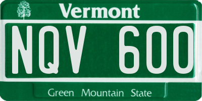 VT license plate NQV600