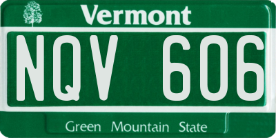 VT license plate NQV606