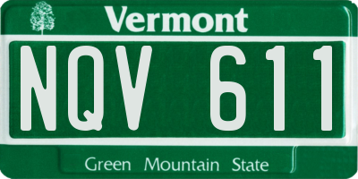 VT license plate NQV611