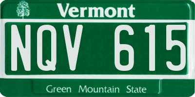 VT license plate NQV615