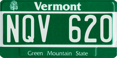 VT license plate NQV620