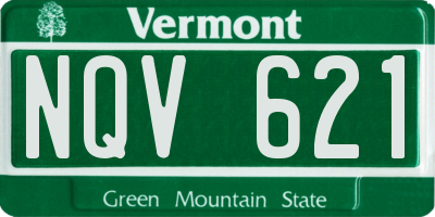 VT license plate NQV621