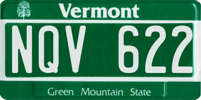 VT license plate NQV622