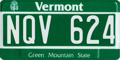 VT license plate NQV624