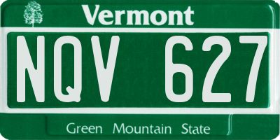 VT license plate NQV627
