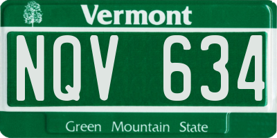 VT license plate NQV634