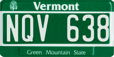 VT license plate NQV638