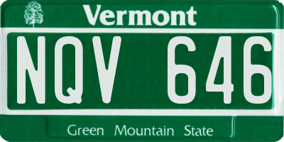 VT license plate NQV646