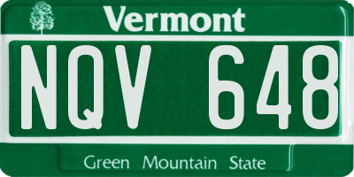 VT license plate NQV648
