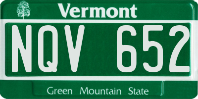 VT license plate NQV652