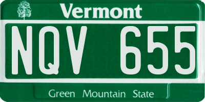 VT license plate NQV655