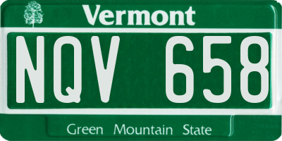 VT license plate NQV658