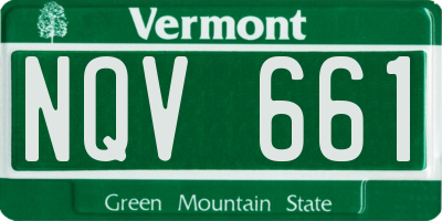 VT license plate NQV661