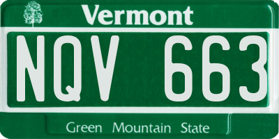 VT license plate NQV663